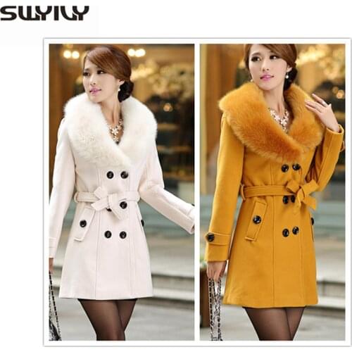 Женские пальто с воротником SWYIVY China At AliExpress
