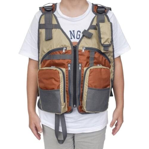 Outdoor Fishing Vest Multi-function Multi-pocket Mesh Breathable Fishing Suit Fishing Bag