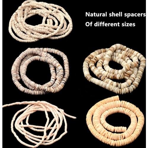 22" Inches Length Nature Shell Chips Shell Disc Diameter Different For Women Bracelets Making Many Colors Choices Natural Materi