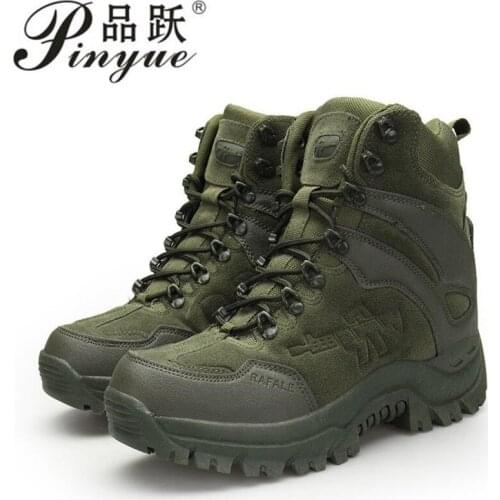 Winter Military Boots Men Fashion Army Boots Men' s Tactical Desert Combat High Top Ankle Boots Men Outdoor Work Shoes Men