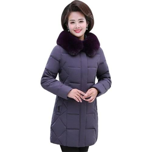 Winter Parker Jacket Womens Medium Long New Fashion Large Size XL-5XL Down Cotton Jackets Womens Thicken Warm Hooded Coats