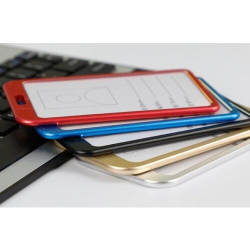 1PC Work Card Holders Aluminium Alloy Card Holder ID Card Cover Metal Work Card Holder Office Supplies