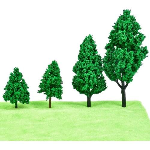 100pcs Model Trees for HO N Z Scale Railroad Village Architecture Layout DIY Diorama Scenery Sand Table Material