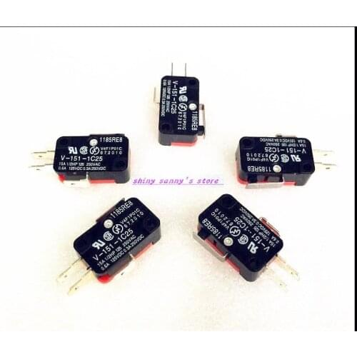 5pcs/Lot V-151-1C25 Micro Limit Switch 15A 250VAC SPDT NO NC Snap Action Brand New