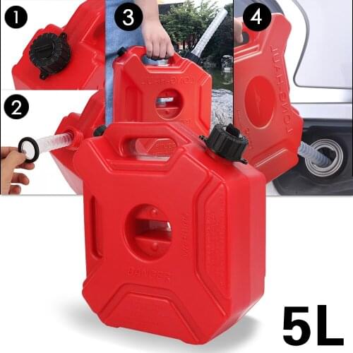 5L Jerry Can Gas Diesel Petrol Fuel Tank Oil Container Black Car Motorcycle Spare Petrol Oil Tank Backup Fuel-jugs With Lock&Key