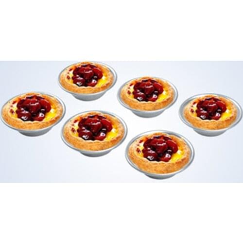 6Pcs Egg Tart Aluminum Cupcake Cake Cookie Mold Lined Mould Tin Baking Tool Ping Base width 39mm, 70mm wide mouth HG-1973