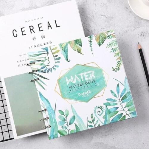 Spiral Notebook Student Sketchbook Watercolor Book 300GSM Blank Paper Loose Leaf Binder for Drawing Graffiti School Art Supplies