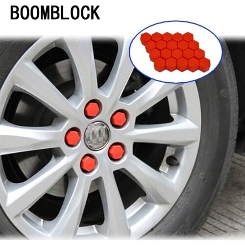 BOOMBLOCK 20Pcs Silicone Car Wheel Hub Screw Cover Cap For Volvo Renault Opel Nissan Volkswagen VW Polo Passat B6 B5 Golf 4 5 7