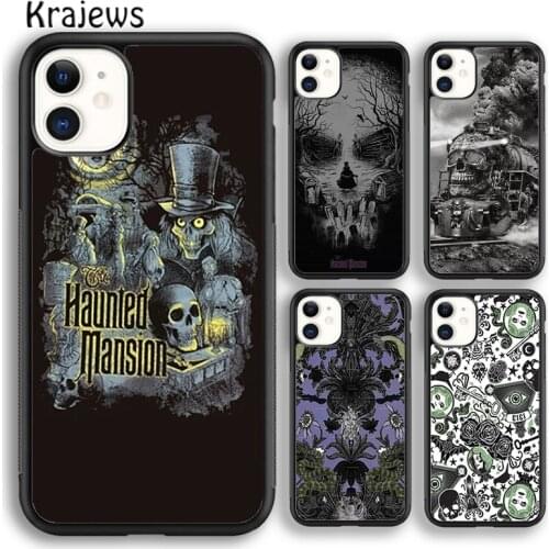 Krajews HAUNTED MANSION SKULL Phone Case Cover For iPhone 5s 6s 7 8 plus X XS XR 11 12 pro max Samsung Galaxy S7 S8 S9 S10 Plus