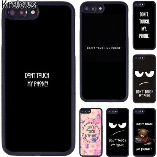 Krajews DON'T TOUCH PHONE RUDE Phone Case For iPhone 5 6S 7 8 plus 11 12 Pro X XR XS Max Samsung Galaxy S6 S7 S8 S9 S10 PLUS