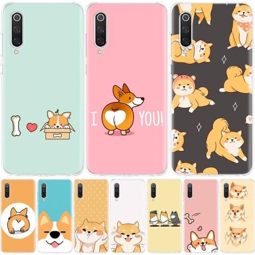 Animal cartoon Shiba Inu Dog Phone Case for Xiaomi Note 10 Mi 11 9 8 CC9 5X 6X A1 A2 A3 9T 10T Lite Pro Poco F1 X3 NFC F3 Cover