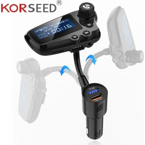 FM Transmitter Bluetooth 5.0 Car Accessories Handsfree Music Car MP3 Player AUX Audio QC3.0 Quick Charging U Disk TF Modulator