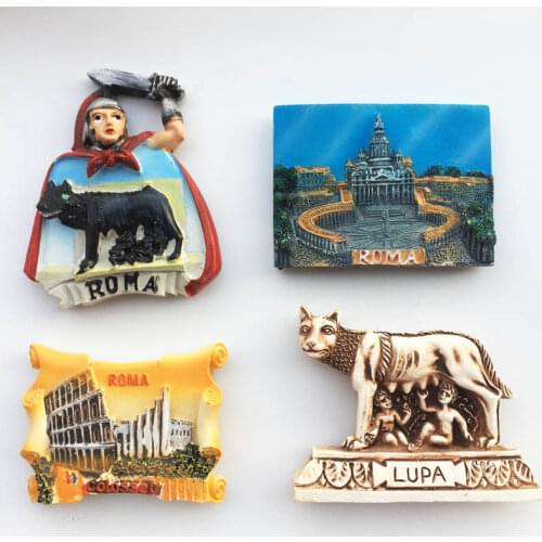 Italy Capital Rome child sculpture Colosseum St. Peters Square three-dimensional decorative magnetic refrigerator magnet