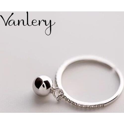 Personality Punk Vintage Crystal Ball Beads Rings For Women Men Resizable Size Rings Fashion Trendy Boho Jewelry