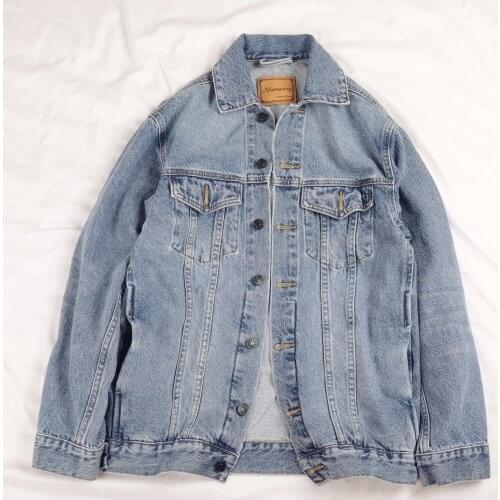 Spring Fashion Mid Long Denim Jacket Coat Women Vintage Black Blue Outerwear Streetwear Loose Long sleeve Jeans Jackets Female