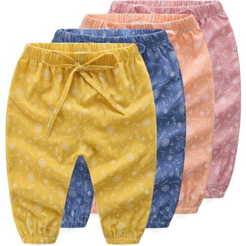 Summer Kids Pants Thin Baby Toddler Girls Pants Baby Boys Pants Casual Kids Clothes Cotton Pants for Girls Linen Trousers 1-5Y