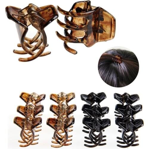 Women Girls 12 Pcs Hair Accessory Styling Plastic Mini Clip Claw Clamp