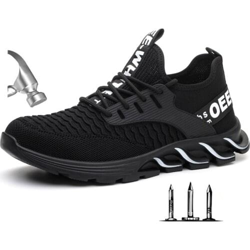 Mens Steel Toe Indestructible Work & Safety Shoes Protective Mens Anti Smashing Puncture Proof Safety & Work Shoes Boots
