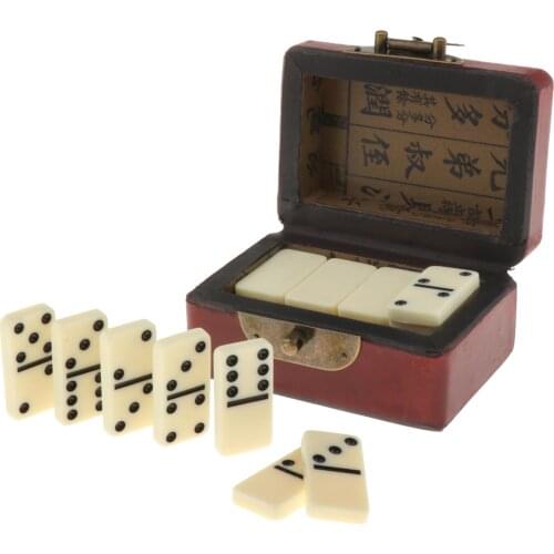 Double Six 28 Dominoes Set With Storage Box Traditional Classic Entertainment Recreational Party Table Board Games Toy