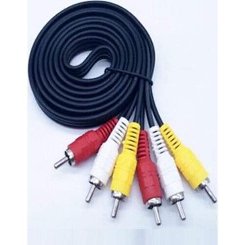 New 3 RCA Male to 3 RCA Male Audio Cable DVD AV Cable 1.5M