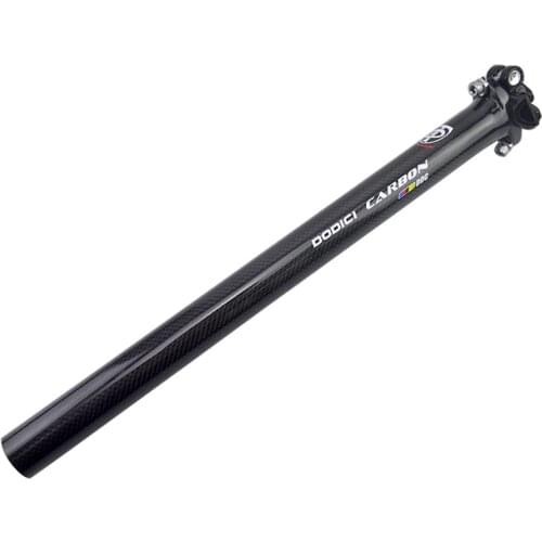 DODICI full carbon fiber seatpost 27.2mm 30.8mm 31.6mm double nail 3K Glossy 350mm 400mm 450mm mountain road bike seat tube Part