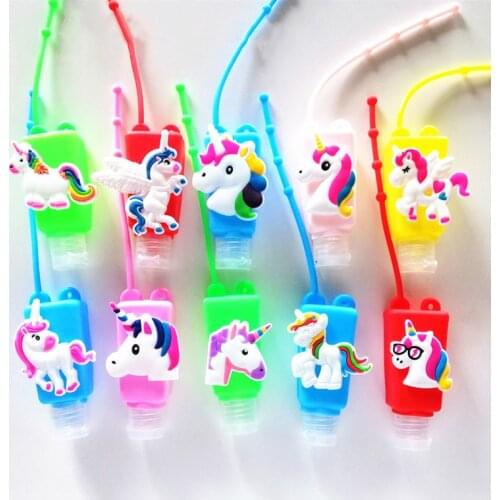 30ml Portable Mini Empty Bottle Traveling Refillable Bottle Cartoon Silicone Protective Cover Hand Sanitizer Sub Bottle Holder