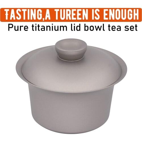 AIFreedom Pure titanium hand grip bowl camping tea tray portable set