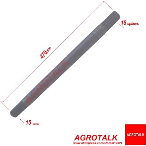 Front drive shaft ( L=470mm , both ends 15 splines ） for JINMA JM254 / JM284 tractor, part number: 254I.31.102