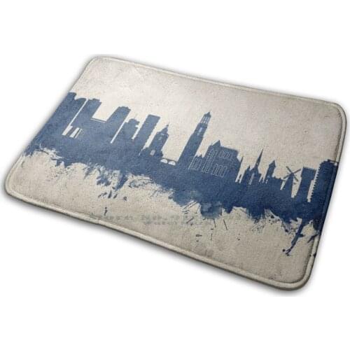 Utrecht The Netherlands Skyline Mat Rug Carpet Anti-Slip Bedroom Entrance Door Mat Utrecht Utrecht Skyline Skyline Cityscape