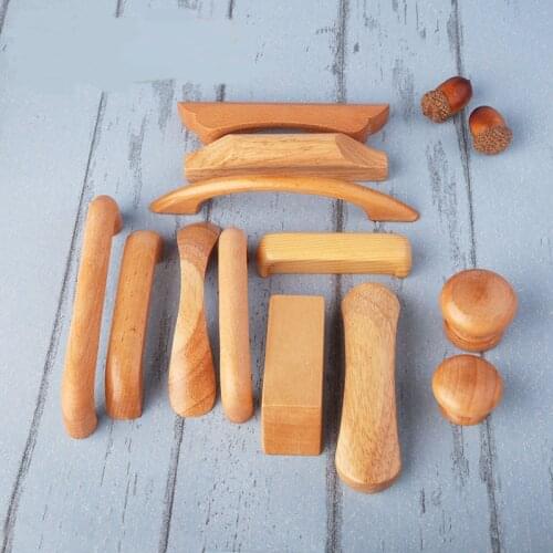 1PCS Solid Wooden Handles For Cabinet Furniture Knobs Wardrobe Drawer Closet Door Pulls Furniture Hardware