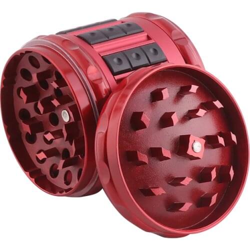 65mm Zinc Alloy Smoke Grinder Hollow Carved 4layers Shisha Tobacco Cigar Herb Crusher Smoke Pipe Metal Grinder Herb For Smoking