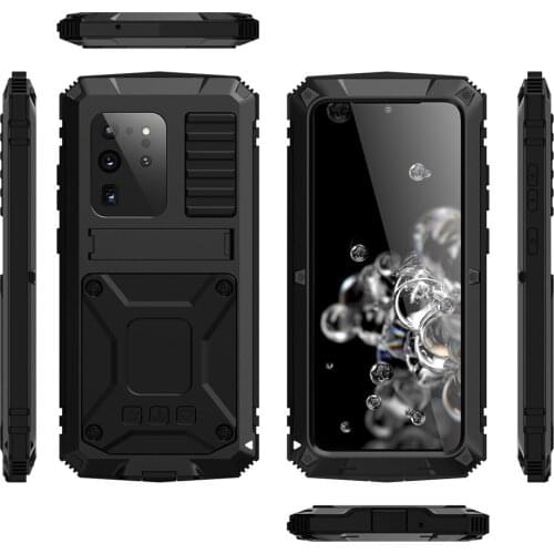 Heavy Duty Protection Phone Case for Samsung S20 Ultra shock Resistant Waterproof Dusty-proof Full Cover for S20 Plus with Stand