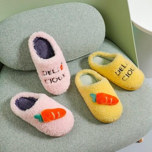 Winter Bedroom Slippers Women House Plush Soft Cotton Cute Slippers Non-slip Floor Shoes Home Bedroom Slippers Women Slides