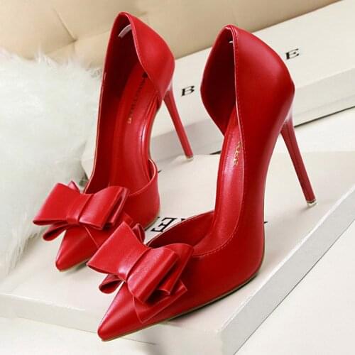 Shoes Bow Woman Pumps Sexy High Heels Shoes Women Stiletto Casual Women Heels Office Shoes Women Basic Pump Ladies Shoes
