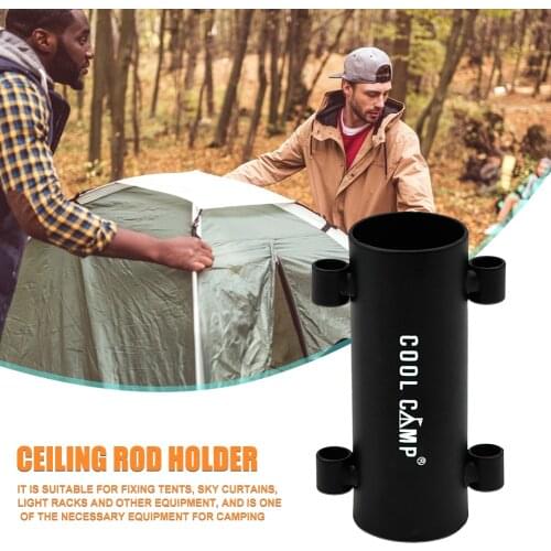 1pc Canopy Pole Holder Tent Awning Pole Fixation Pipe Outdoor Camping Fishing Camp Pole Nail Holder Canopy Support Pipe Tools