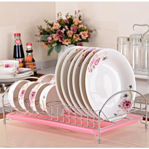 1 Pc Bowls Drainer Dishes Stainless Steel Plates Storage Holder for Kitchen Cafe