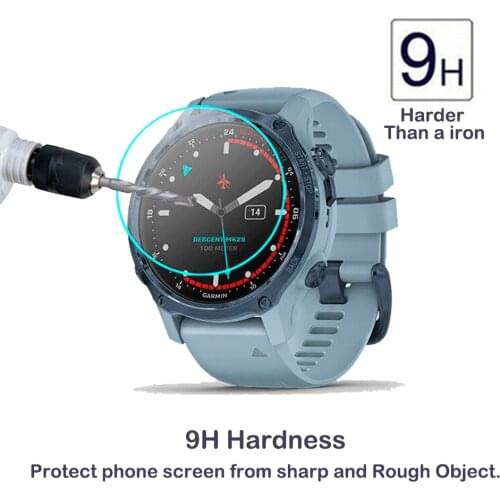 2pcs Ultra-thin HD Clear 9H Anti-Scratch Glass For Garmin Descent Mk2S Mk2 S Smartwatch Screen Protector Guard Tempered Glass