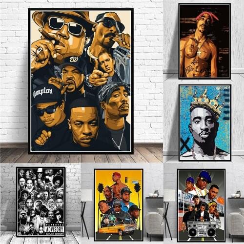 DIY 5D Diamond Painting Rapper Star Handmade Square or Round Diamond Semi-finished Home Commemorative Gift