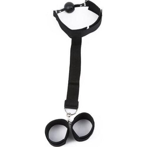 BDSM Bondage Sex Adult Game For Couples Sex Toys Woman Erotic Accessories Back Handcuffs Gag Femdom Slave Flirting Toy