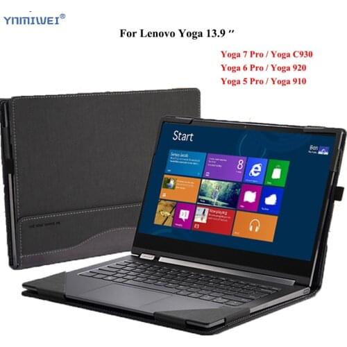 Case For Lenovo Yoga C930 13.9inch Yoga 920 910 Laptop Sleeve Bag For Lenovo Yoga 7 Pro 6/5 Pro Detachable PU Leather Cover