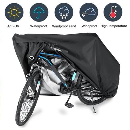 Bike Dust Rain Cover With Storage Bag Indoor Outdoor Universal Nylon Portable Waterproof Mountain Bicycle Cover With PU Coating