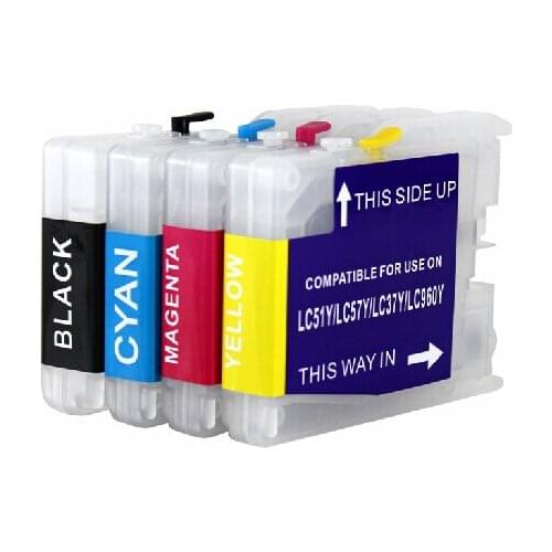 Einkshop for Brother LC51 LC57 LC37 LC960 LC970 LC10 LC1000 Refillable Ink Cartridges for Brother MFC 240CN 440CN 3360C 5460C
