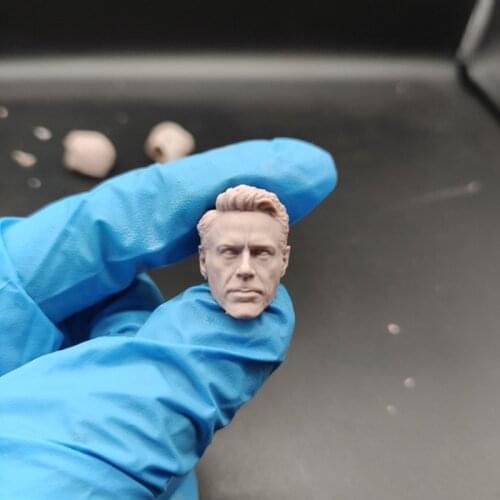 Blank 1/12 Scale Tony Robert Downey Jr.Head Sculpt Unpainted Fit 6" ML Figure