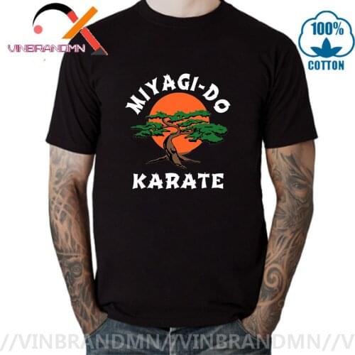 Cobra Kai Retroshort Sleeve Kung Fu Tee Shirt Homme T Shirts Miyagi Do Bonsai Tree Karate Kid Martialer Arts Japan 90S Best Tees