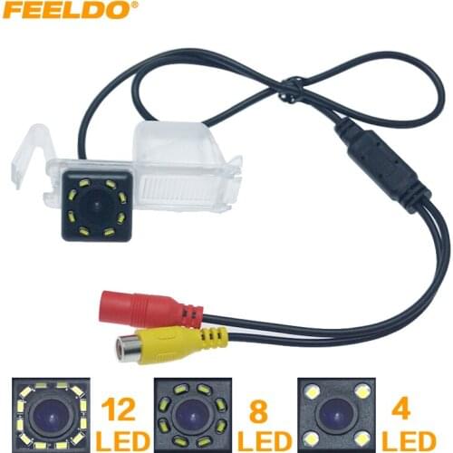 FEELDO Car Backup Rear View Camera With 4/8/12LED For Buick Boulevard Sail Excelle GT Chevrolet Cruze Baojun 630 #HQ6098