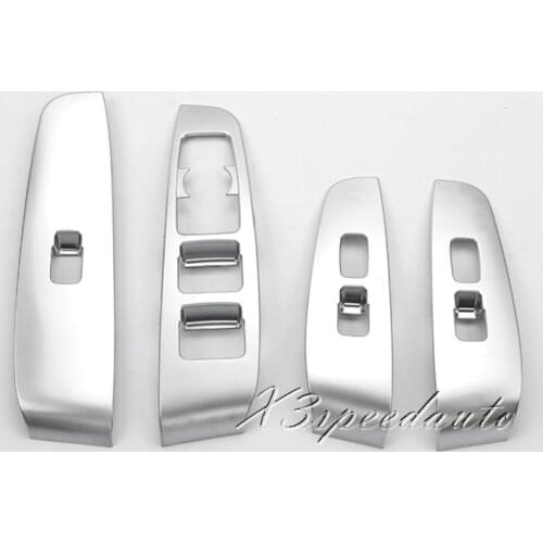 Chromed ABS Plastic Interior 4PCS Door Window Holder Switch Cover Protector Trim For Kia Sorento 2015
