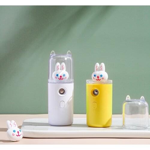 30ML Cute Rabbit Mini Facial Sprayer Air Humidifier Mist Face Steamer Portable Steamer Skin Care Mini Beauty Instruments