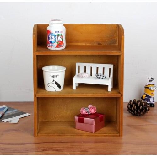 1PC Retro Multi Layer Wooden Furniture Storage Box Cabinet Wall storage Cabinet Display Box For Living Room