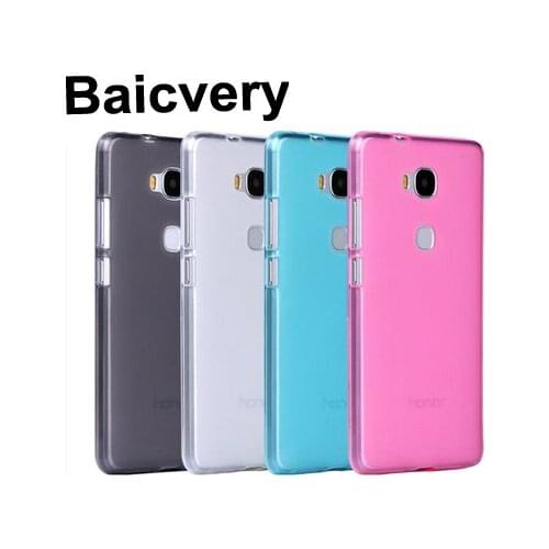 Soft Silicone Back Cover Case for Huawei Honor 7Lite /5C/GT3/GR5m 5.2 inch Soft TPU Case Top Quality