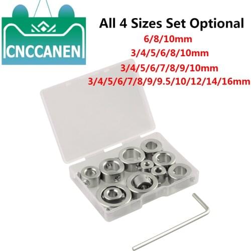 3/6/812PCS Woodworking Drill Stop Collar Set 3/4/5/6/7/8/9/9.5/10/12/14/16mm Drilling Bit Depth Stopper Ring Stainless Steel